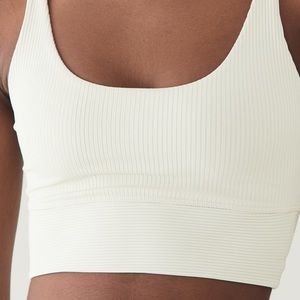 Year of Ours - ribbed gym bra in Bone